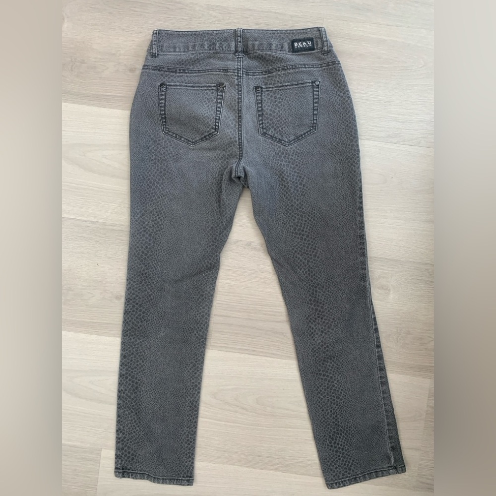 Beau Dawson Charcoal Gray Snake Printed Jeans